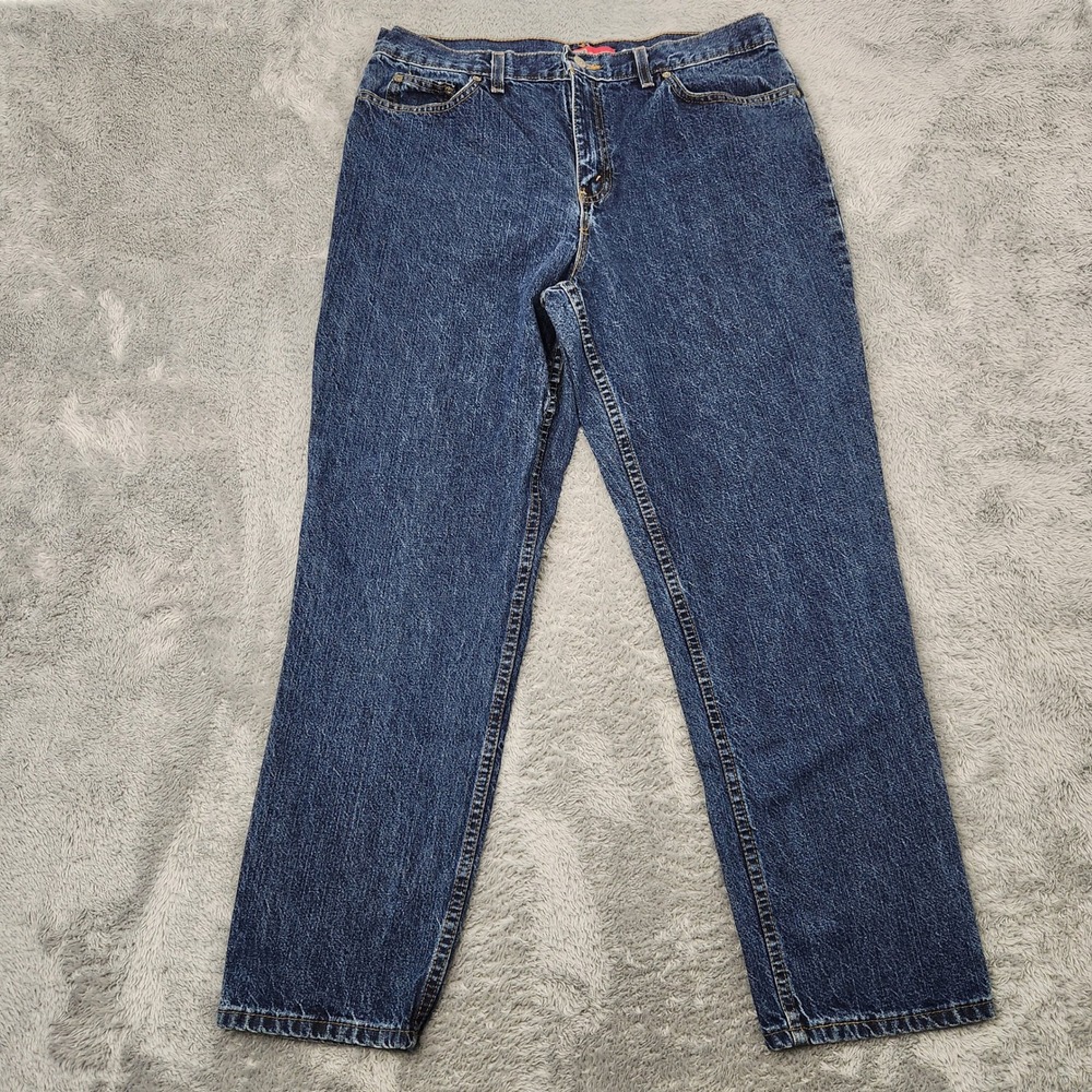 Faded Glory Jeans‎ Womens 16 Petite Blue Classic Fit Straight Leg Cotton Denim